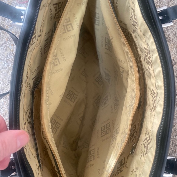 Dasien Women's Ostrich Large Handbag/Tote Black - Picture 5 of 15